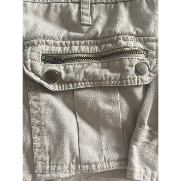 Beige Buttoned Up Utility Jacket Sz L - Picture 4 of 10